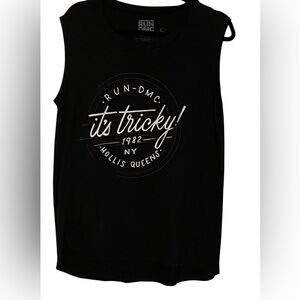 Run DMC Black Graphic Tank Top XL EUC